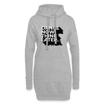 Dance now think later - Hoodie Dress - heather grey - Front