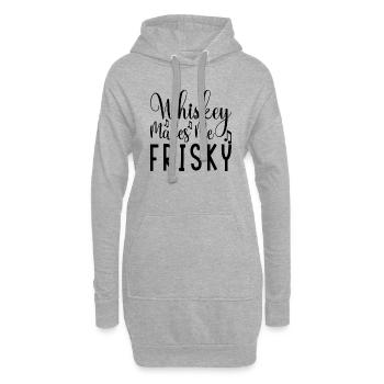 Le whisky me rend fringant - Sweat-shirt à capuche long Femme - gris chiné - Devant