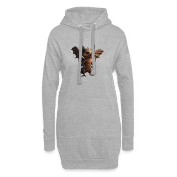 Süße Tiere Kinder Baby Fantasie - Hoodie-Kleid - Grau meliert - Vorne