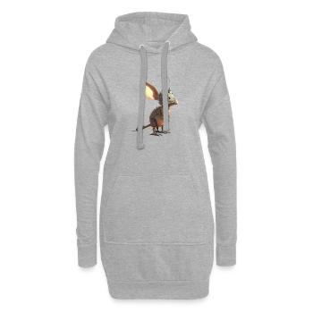Süße Tiere Kinder Baby Fantasie - Hoodie-Kleid - Grau meliert - Vorne