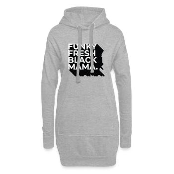 Funky Fresh Black Mama - Hoodie Dress - heather grey - Front