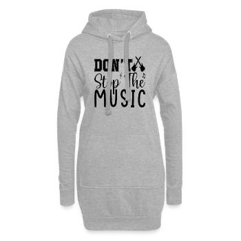 Don´t Stop the Music - Hoodie-Kleid - Grau meliert - Vorne