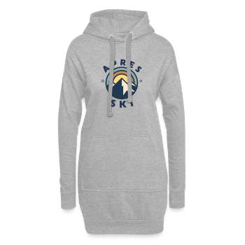 After Ski Party dans les vacances de ski Apres Ski Hut - Sweat-shirt à capuche long Femme - gris chiné - Devant