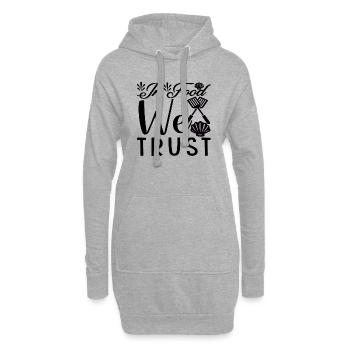 In Food we trust - Hoodie-Kleid - Grau meliert - Vorne