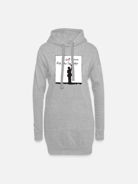 Mach dich glücklich - Hoodie-Kleid - Grau meliert