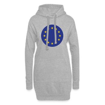 EU Flagge Kreis - Hoodie-Kleid - Grau meliert - Vorne