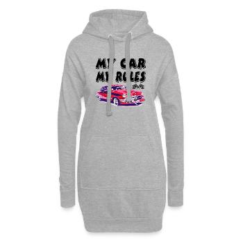 Voiture - Sweat-shirt à capuche long Femme - gris chiné - Devant
