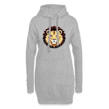 Royal Cartoon Lion Lion Comic 13 - Sweat-shirt à capuche long Femme - gris chiné - Devant