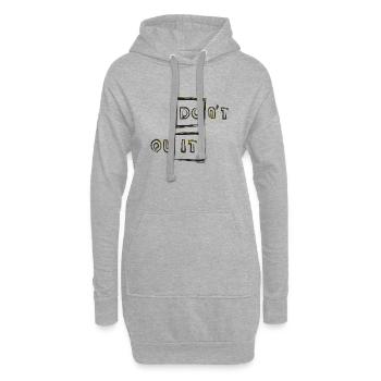 do it - Sweat-shirt à capuche long Femme - gris chiné - Devant