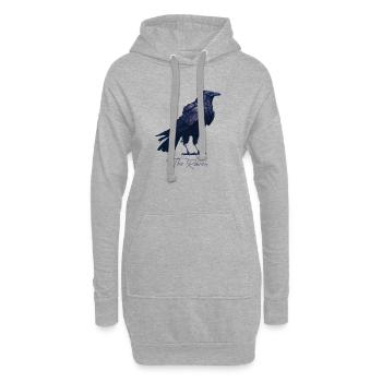 The Raven - Sweat-shirt à capuche long Femme - gris chiné - Devant