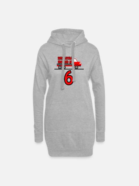 Truck - Hoodie-Kleid - Grau meliert