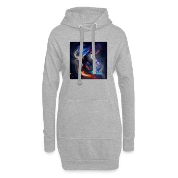 Galactic Wizard in the Galaxy - Hoodie-Kleid - Grau meliert - Vorne