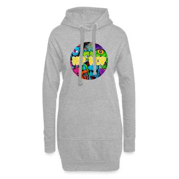 Hip Hop Graffiti - Sweat-shirt à capuche long Femme - gris chiné - Devant
