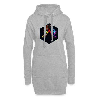 Cavalier - Sweat-shirt à capuche long Femme - gris chiné - Devant