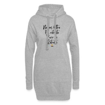Ne pas Battre en Retraite Pour sa Retraite - Sweat-shirt à capuche long Femme - gris chiné - Devant