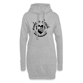 made in breizh - Sweat-shirt à capuche long Femme - gris chiné - Devant