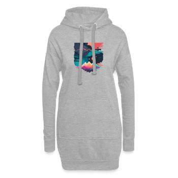 Bergmond Vinyl - Hoodie-Kleid - Grau meliert - Vorne