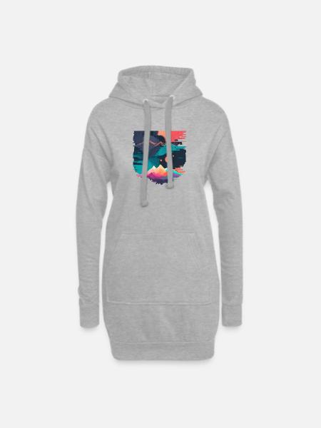 Bergmond Vinyl - Hoodie-Kleid - Grau meliert