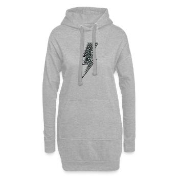 Blitz Leopard - Hoodie-Kleid - Grau meliert - Vorne