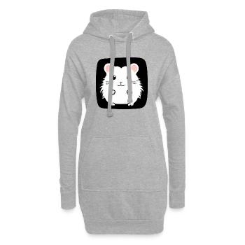 Mignon Cartoon Hamster Love Pet 5 - Sweat-shirt à capuche long Femme - gris chiné - Devant