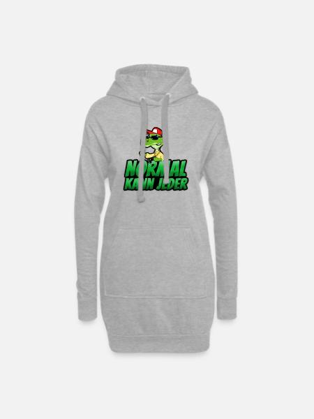 Normal kann Jeder - Hoodie-Kleid - Grau meliert