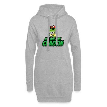 Ich bin eine Chaotin - Hoodie-Kleid - Grau meliert - Vorne