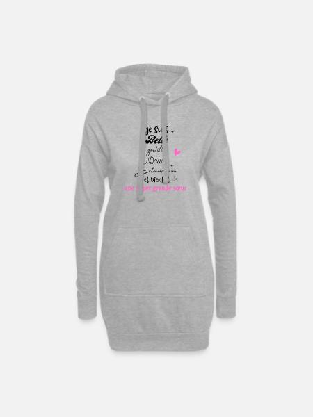 future grande soeur - Sweat-shirt à capuche long Femme - gris chiné