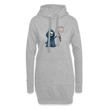 JUSTE LÀ POUR VOUS AIDER - Sweat-shirt à capuche long Femme - gris chiné - Devant