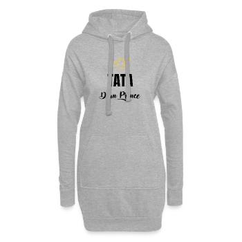 tata d'un prince - Sweat-shirt à capuche long Femme - gris chiné - Devant