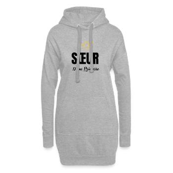 sœur d'une princesse - Sweat-shirt à capuche long Femme - gris chiné - Devant