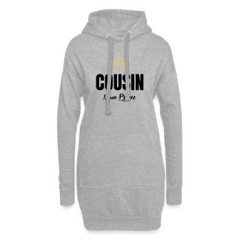 cousin d'un prince - Sweat-shirt à capuche long Femme - gris chiné - Devant