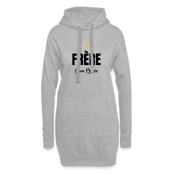 frère d'un prince - Sweat-shirt à capuche long Femme - gris chiné - Devant