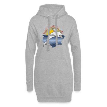 Delfin - Hoodie-Kleid - Grau meliert - Vorne
