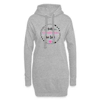 Je suis une psychomotricienne au top - Sweat-shirt à capuche long Femme - gris chiné - Devant