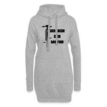 Marathon Triathlon Running joggen Biking Radfahren - Hoodie-Kleid - Grau meliert - Vorne