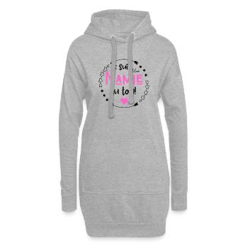 Je suis une mamie au top - Sweat-shirt à capuche long Femme - gris chiné - Devant