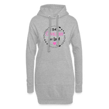 Je suis une cavalière au top - Sweat-shirt à capuche long Femme - gris chiné - Devant