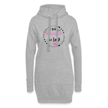 Je suis une biologiste au top - Sweat-shirt à capuche long Femme - gris chiné - Devant