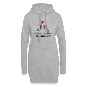 YOGA SOUL MATE - Hoodie-Kleid - Grau meliert - Vorne