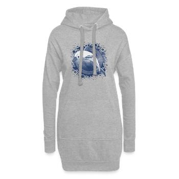 Delfin - Hoodie-Kleid - Grau meliert - Vorne