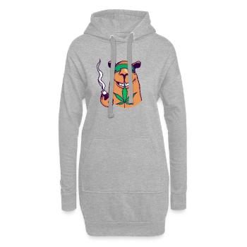 Capybara - Hoodie-Kleid - Grau meliert - Vorne
