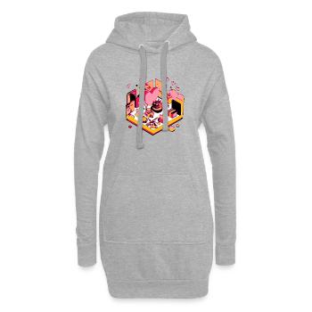 Haus der Liebe - Hoodie-Kleid - Grau meliert - Vorne