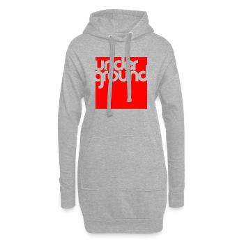 underground musique techno house cadeau - Sweat-shirt à capuche long Femme - gris chiné - Devant