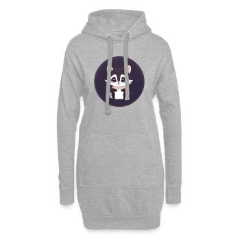 Ratons laveurs Mignon Dessin Animé Raton laveur 40 - Sweat-shirt à capuche long Femme - gris chiné - Devant