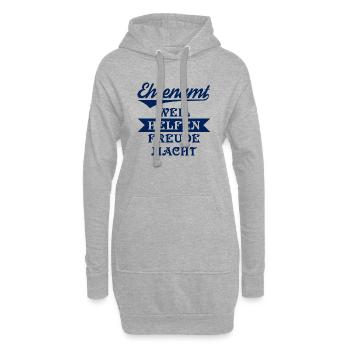 Ehrenamt - Weil Helfen Freude Macht - Hoodie-Kleid - Grau meliert - Vorne