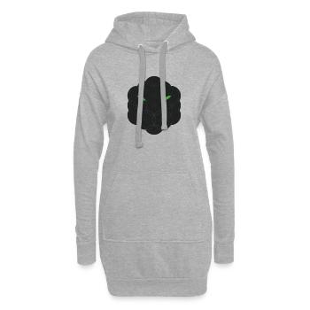 Sacred Jaguar - Jaguar Gesicht des Lebens / Dunkel. - Hoodie-Kleid - Grau meliert - Vorne