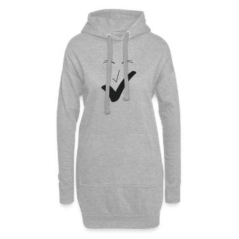 Feines Lächeln Feines Gesicht A01. - Hoodie-Kleid - Grau meliert - Vorne