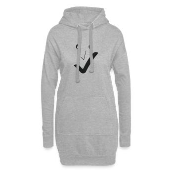 Beau sourire - Beau visage 02. - Sweat-shirt à capuche long Femme - gris chiné - Devant
