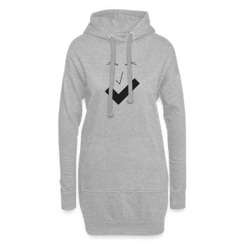 Beau sourire Beau visage B04. - Sweat-shirt à capuche long Femme - gris chiné - Devant