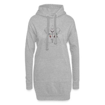 Mystic Mandala Yoga Boho Liebe Natur spirituelle Sonne - Hoodie-Kleid - Grau meliert - Vorne